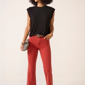 LNA Oren Ribbed Top in black